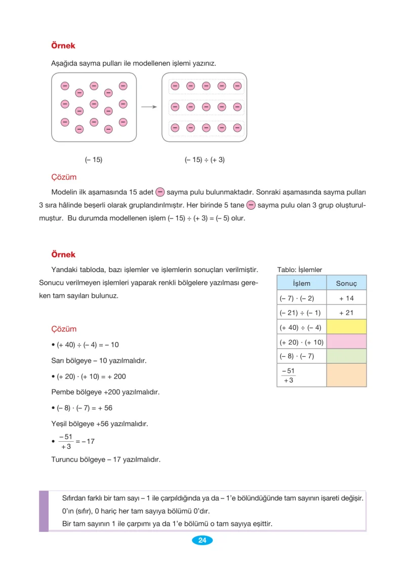 7. Sınıf Matematik Ders Kitabı Cevapları Berkay Yayınları Sayfa 24