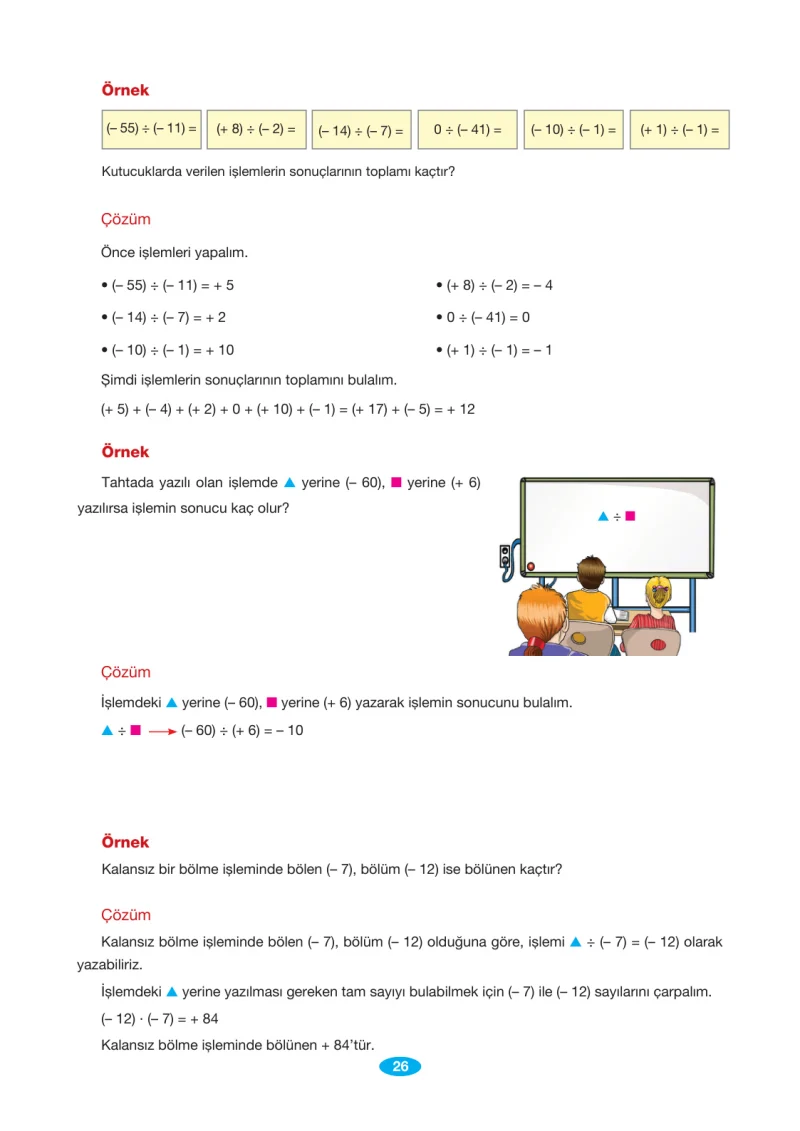 7. Sınıf Matematik Ders Kitabı Cevapları Berkay Yayınları Sayfa 26