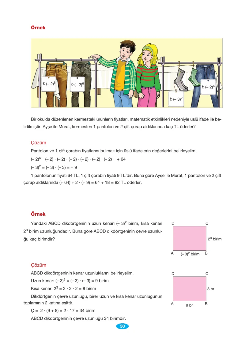 7. Sınıf Matematik Ders Kitabı Cevapları Berkay Yayınları Sayfa 30