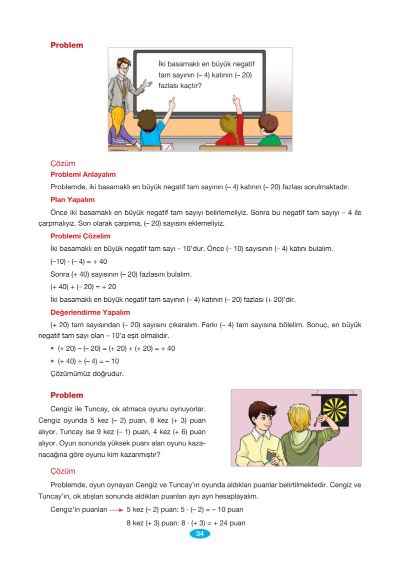 7. Sınıf Matematik Ders Kitabı Cevapları Berkay Yayınları Sayfa 34
