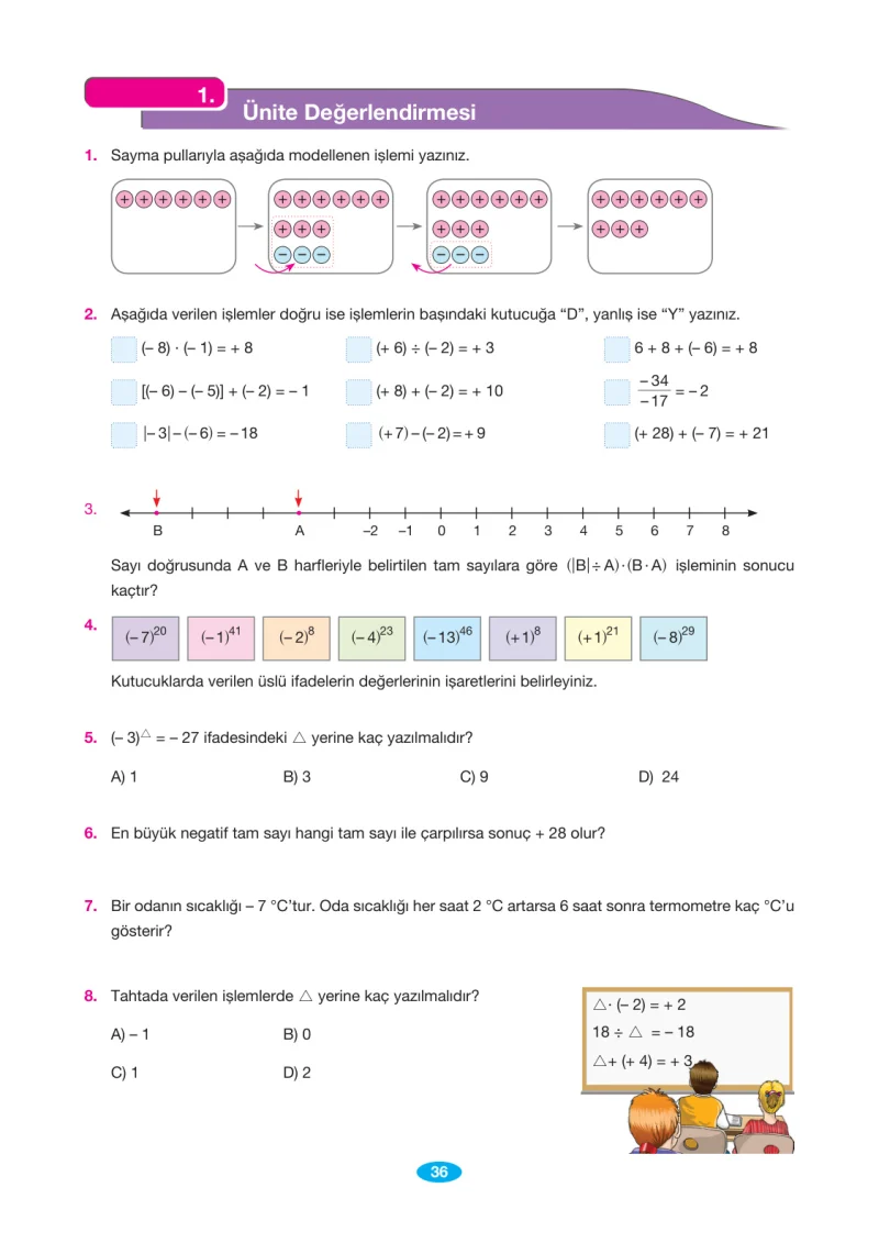 7. Sınıf Matematik Ders Kitabı Cevapları Berkay Yayınları Sayfa 36