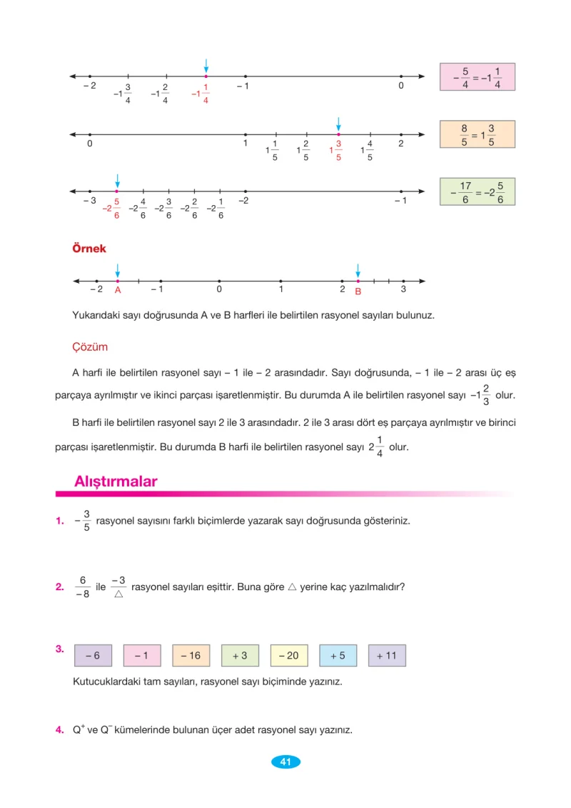 7. Sınıf Matematik Ders Kitabı Cevapları Berkay Yayınları Sayfa 41
