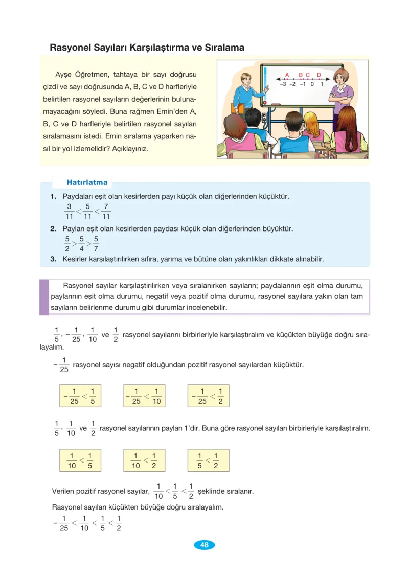 7. Sınıf Matematik Ders Kitabı Cevapları Berkay Yayınları Sayfa 48