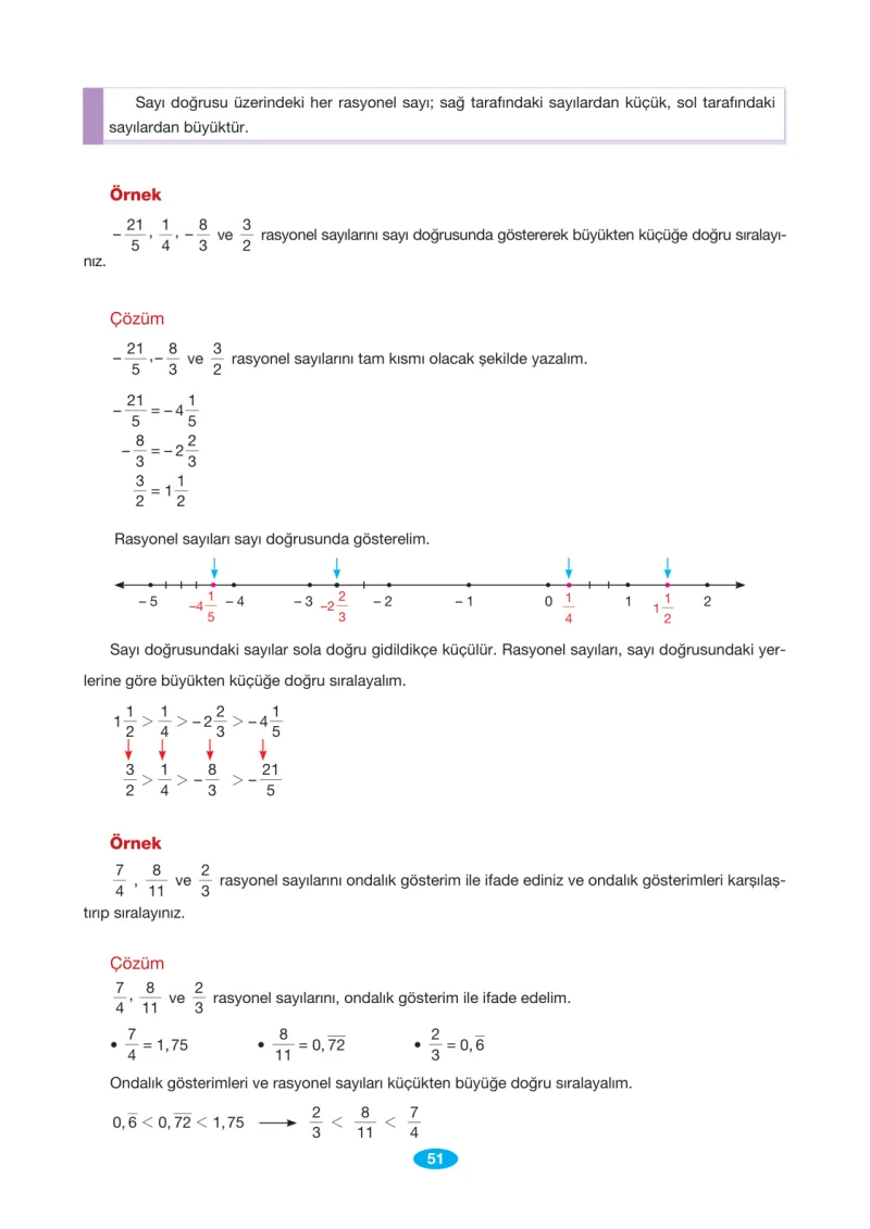 7. Sınıf Matematik Ders Kitabı Cevapları Berkay Yayınları Sayfa 51