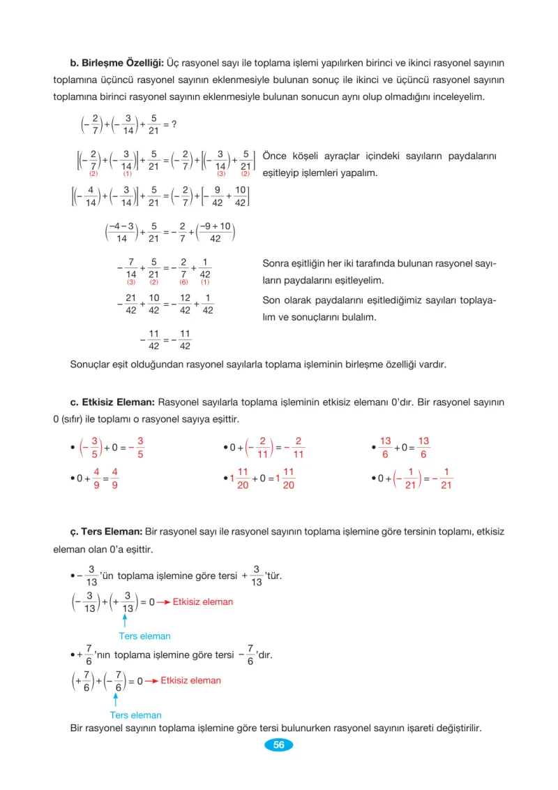 7. Sınıf Matematik Ders Kitabı Cevapları Berkay Yayınları Sayfa 56