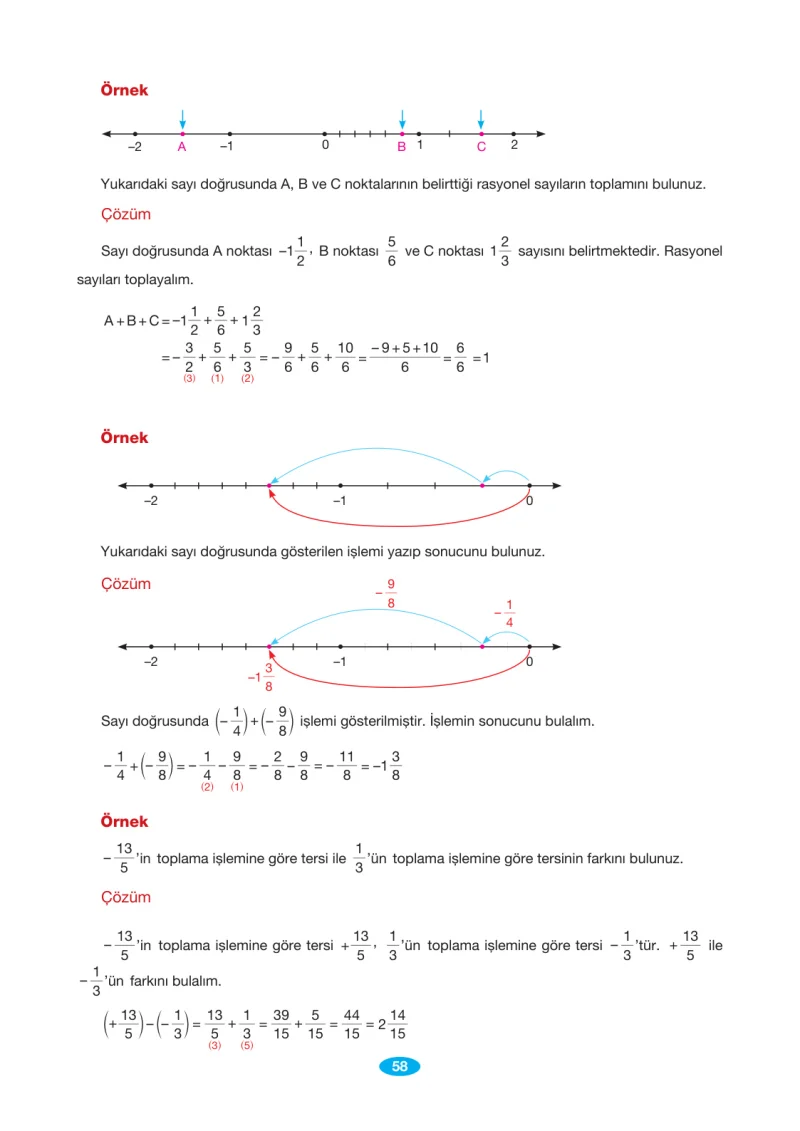 7. Sınıf Matematik Ders Kitabı Cevapları Berkay Yayınları Sayfa 58