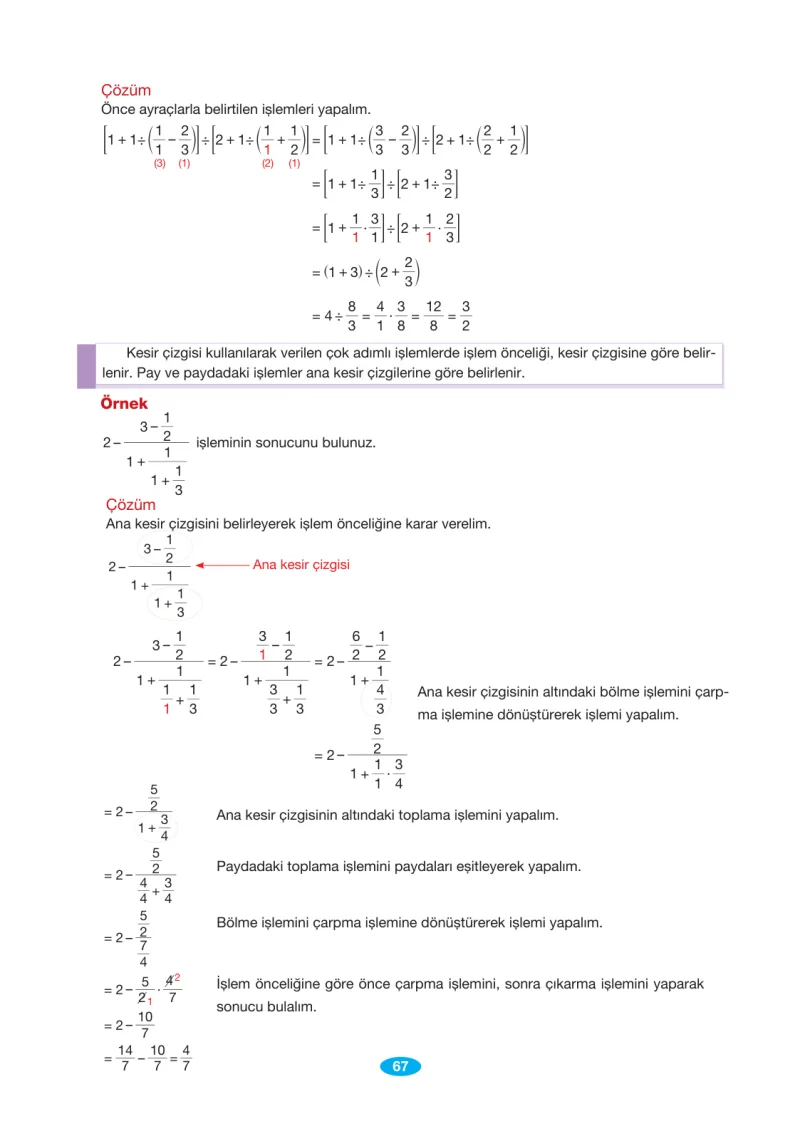 7. Sınıf Matematik Ders Kitabı Cevapları Berkay Yayınları Sayfa 67