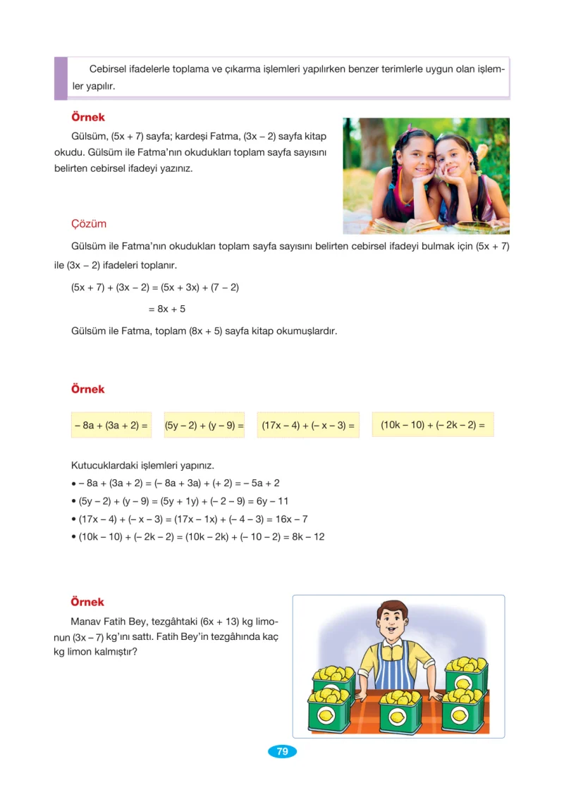 7. Sınıf Matematik Ders Kitabı Cevapları Berkay Yayınları Sayfa 79
