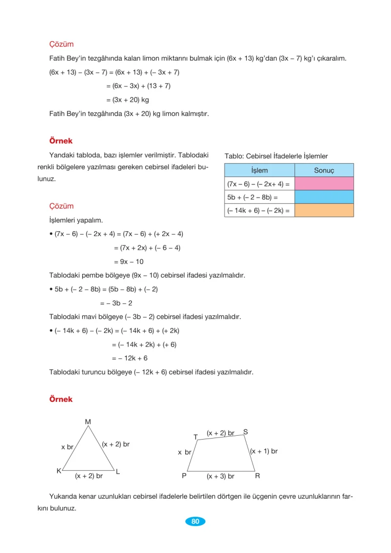 7. Sınıf Matematik Ders Kitabı Cevapları Berkay Yayınları Sayfa 80