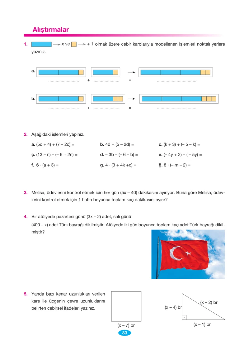 7. Sınıf Matematik Ders Kitabı Cevapları Berkay Yayınları Sayfa 83