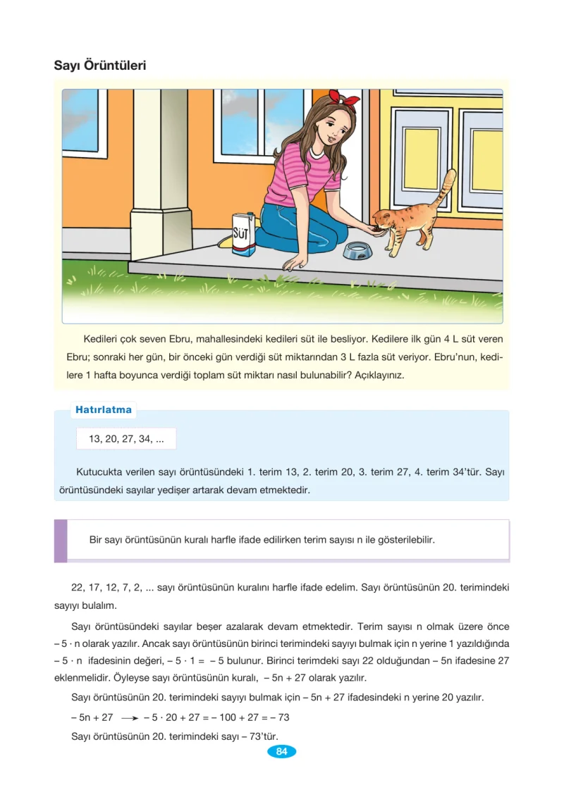 7. Sınıf Matematik Ders Kitabı Cevapları Berkay Yayınları Sayfa 84