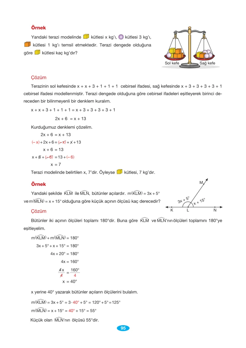 7. Sınıf Matematik Ders Kitabı Cevapları Berkay Yayınları Sayfa 95