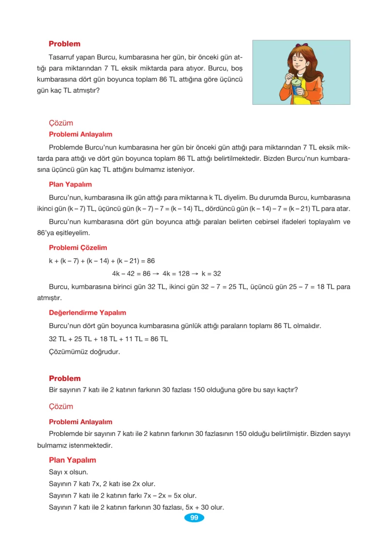 7. Sınıf Matematik Ders Kitabı Cevapları Berkay Yayınları Sayfa 99