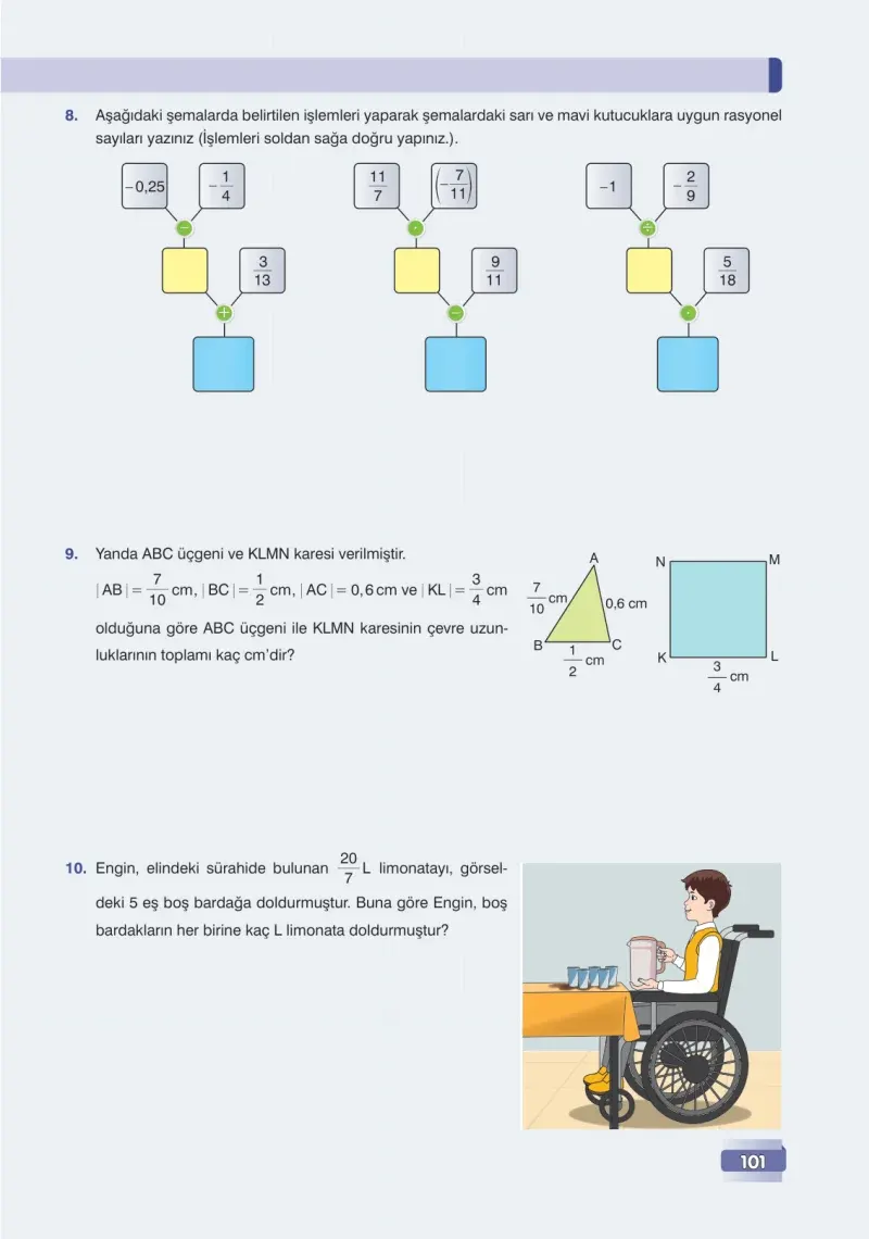 7. Sınıf Matematik Ders Kitabı Cevapları Edat Yayınları Sayfa 101