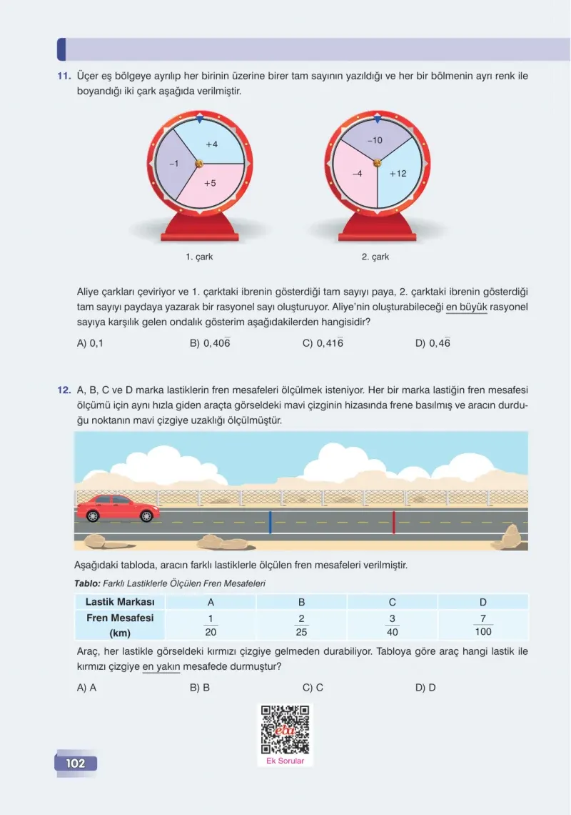 7. Sınıf Matematik Ders Kitabı Cevapları Edat Yayınları Sayfa 102