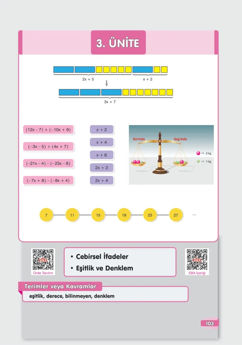 7. Sınıf Matematik Ders Kitabı Cevapları Edat Yayınları Sayfa 103