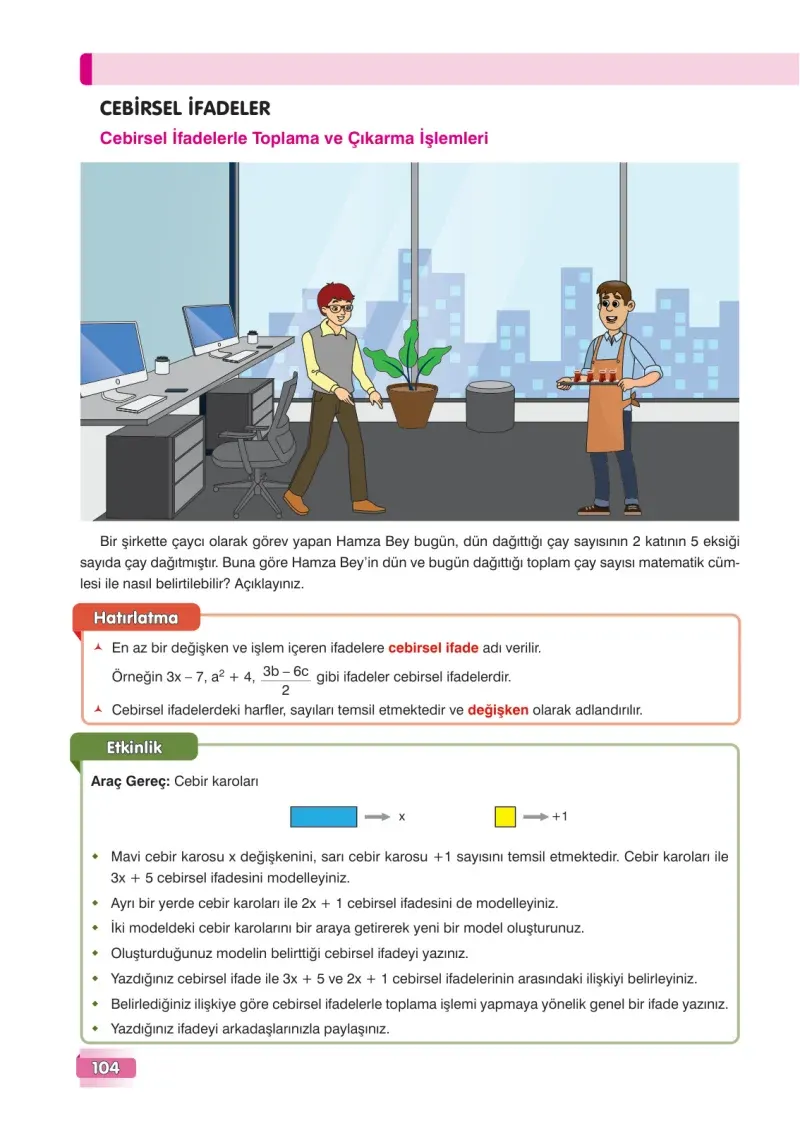 7. Sınıf Matematik Ders Kitabı Cevapları Edat Yayınları Sayfa 104