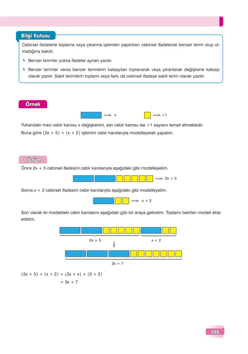 7. Sınıf Matematik Ders Kitabı Cevapları Edat Yayınları Sayfa 105