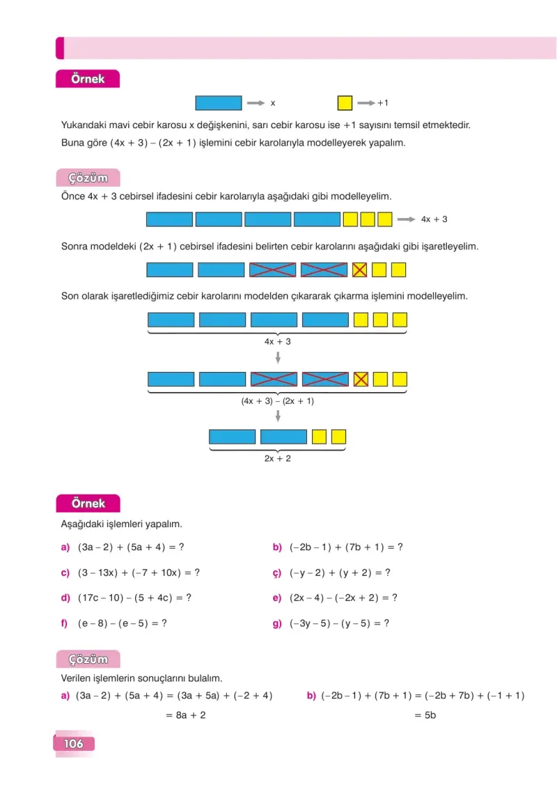 7. Sınıf Matematik Ders Kitabı Cevapları Edat Yayınları Sayfa 106
