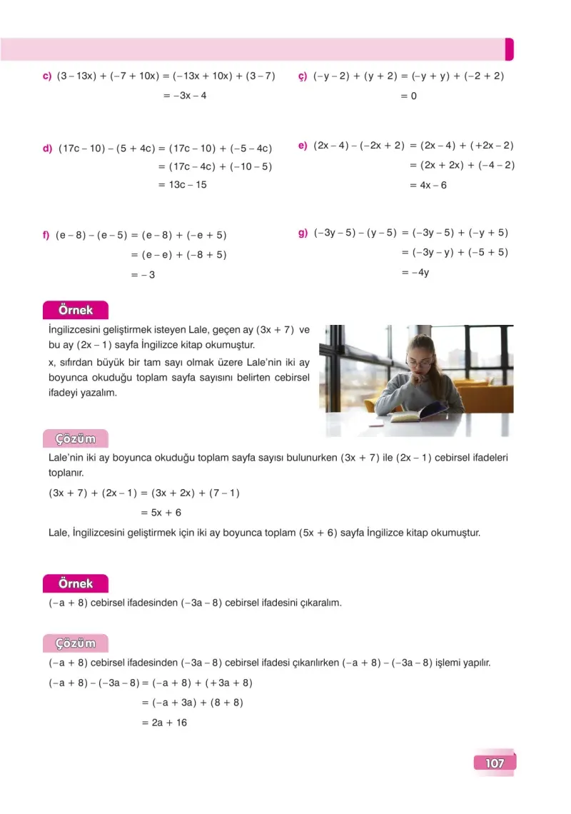 7. Sınıf Matematik Ders Kitabı Cevapları Edat Yayınları Sayfa 107