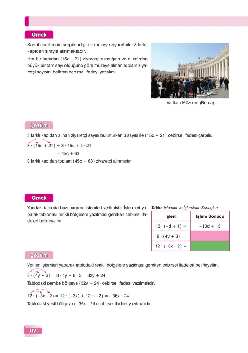 7. Sınıf Matematik Ders Kitabı Cevapları Edat Yayınları Sayfa 112