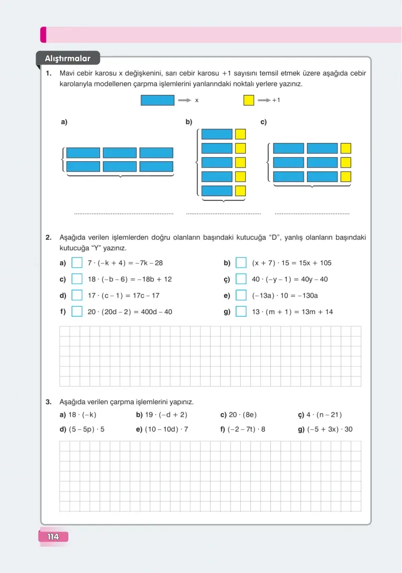 7. Sınıf Matematik Ders Kitabı Cevapları Edat Yayınları Sayfa 114