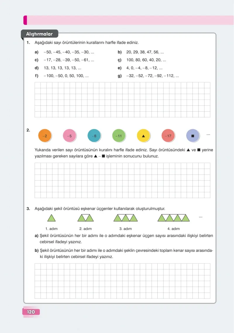 7. Sınıf Matematik Ders Kitabı Cevapları Edat Yayınları Sayfa 120