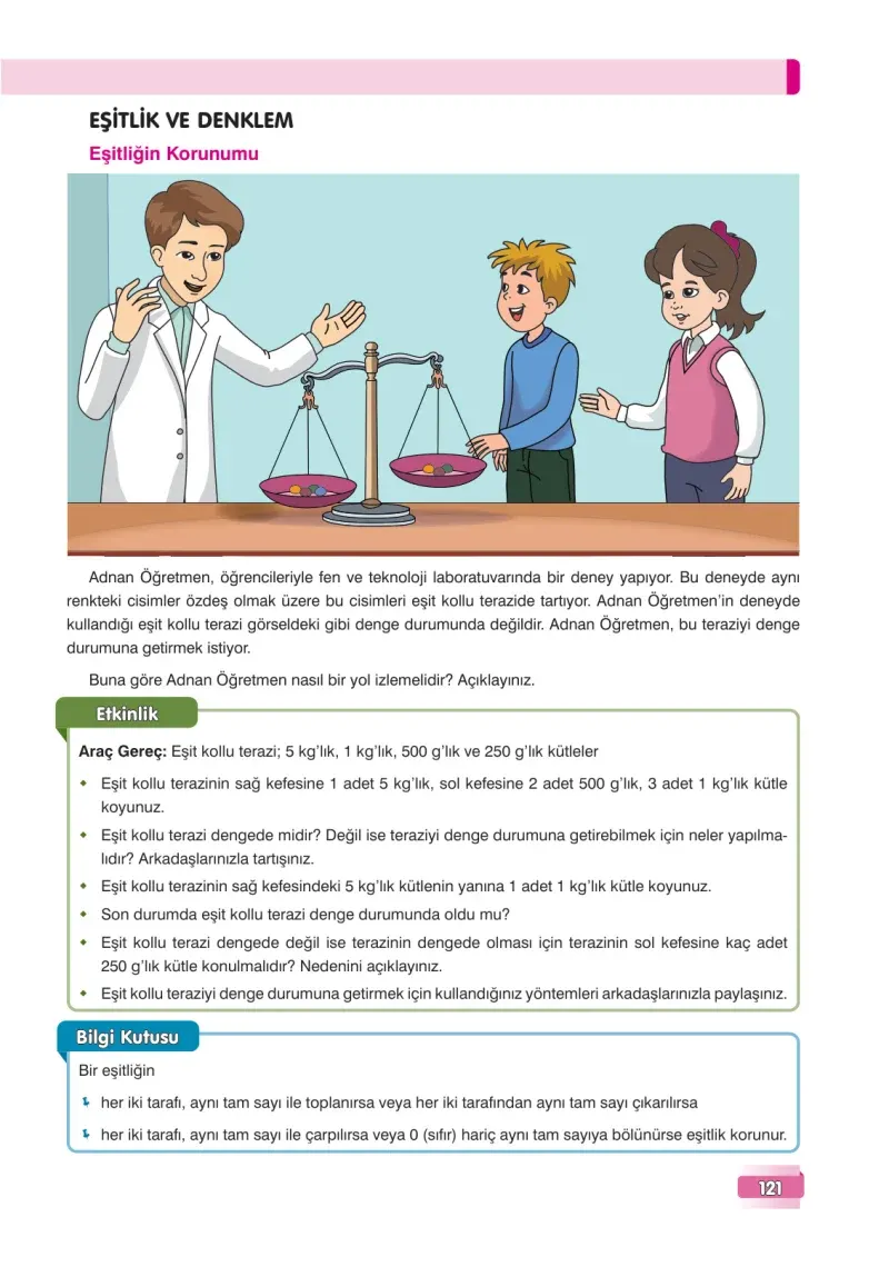 7. Sınıf Matematik Ders Kitabı Cevapları Edat Yayınları Sayfa 121