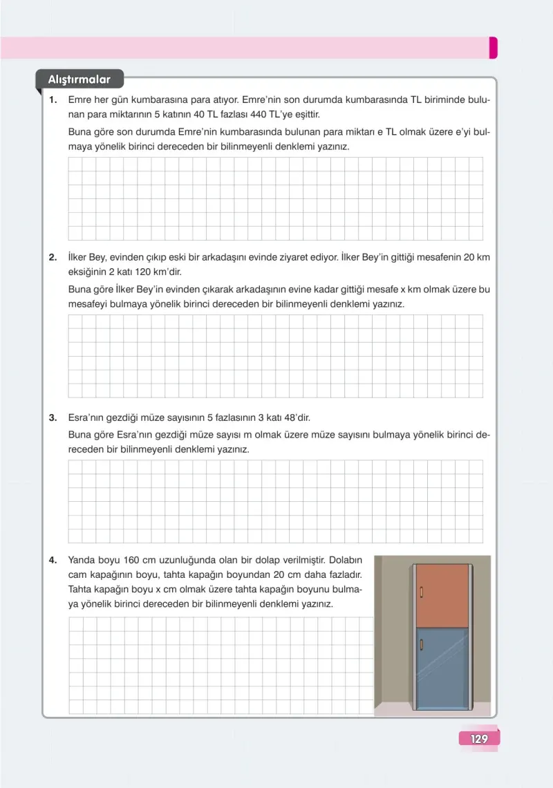 7. Sınıf Matematik Ders Kitabı Cevapları Edat Yayınları Sayfa 129