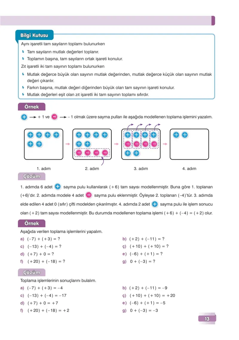 7. Sınıf Matematik Ders Kitabı Cevapları Edat Yayınları Sayfa 13