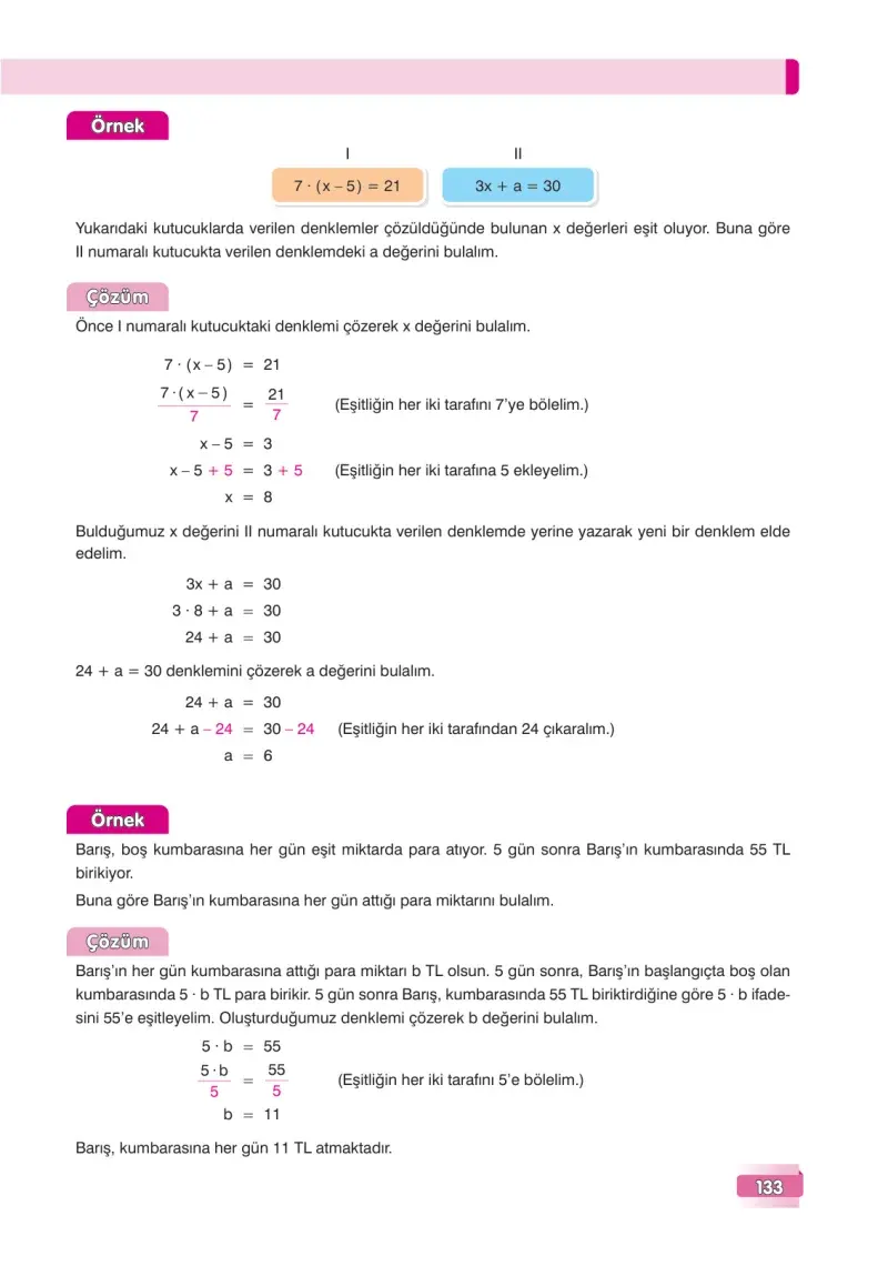 7. Sınıf Matematik Ders Kitabı Cevapları Edat Yayınları Sayfa 133