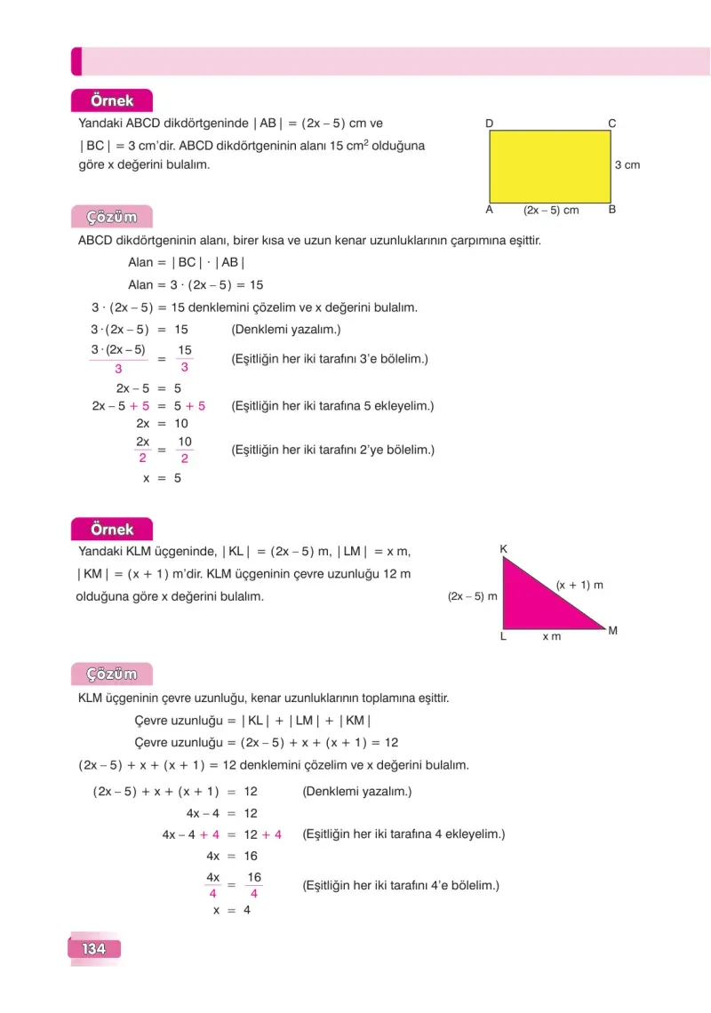 7. Sınıf Matematik Ders Kitabı Cevapları Edat Yayınları Sayfa 134
