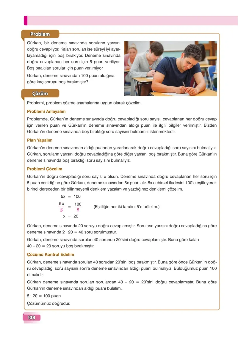 7. Sınıf Matematik Ders Kitabı Cevapları Edat Yayınları Sayfa 138