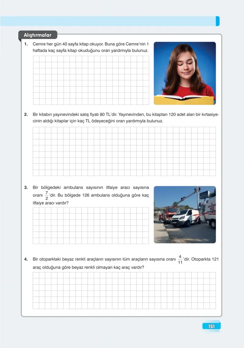 7. Sınıf Matematik Ders Kitabı Cevapları Edat Yayınları Sayfa 151