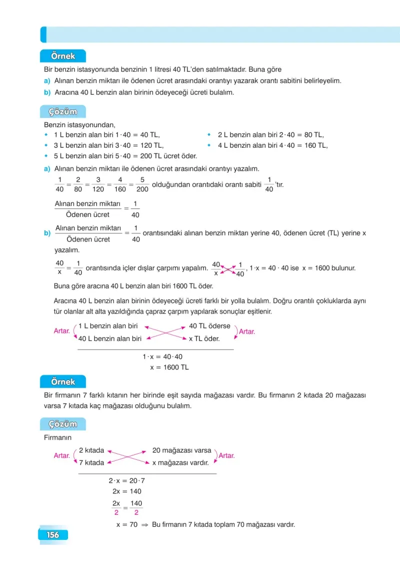 7. Sınıf Matematik Ders Kitabı Cevapları Edat Yayınları Sayfa 156