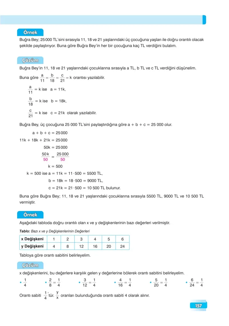 7. Sınıf Matematik Ders Kitabı Cevapları Edat Yayınları Sayfa 157