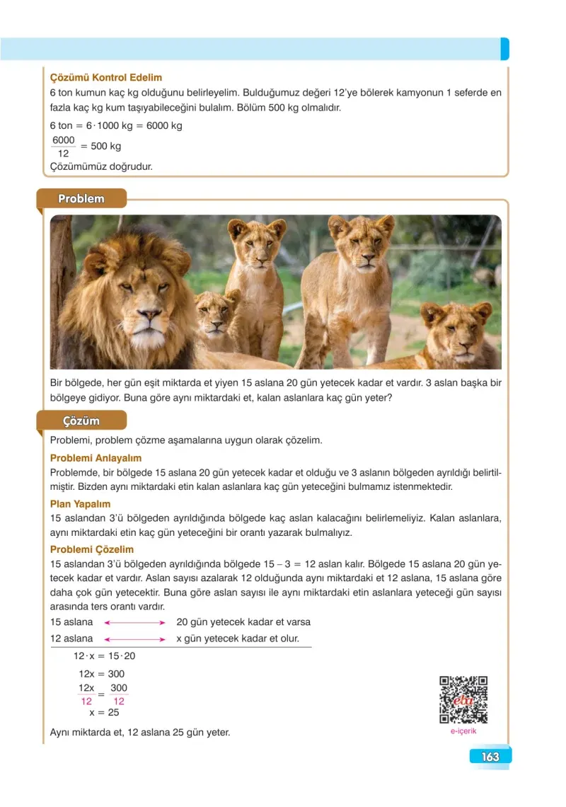 7. Sınıf Matematik Ders Kitabı Cevapları Edat Yayınları Sayfa 163