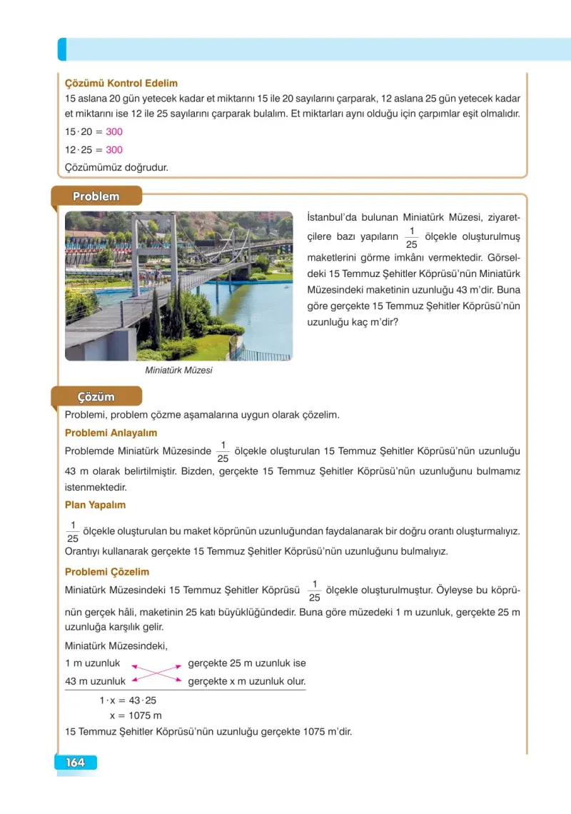 7. Sınıf Matematik Ders Kitabı Cevapları Edat Yayınları Sayfa 164