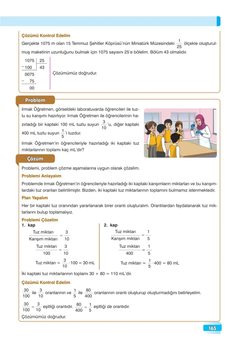 7. Sınıf Matematik Ders Kitabı Cevapları Edat Yayınları Sayfa 165