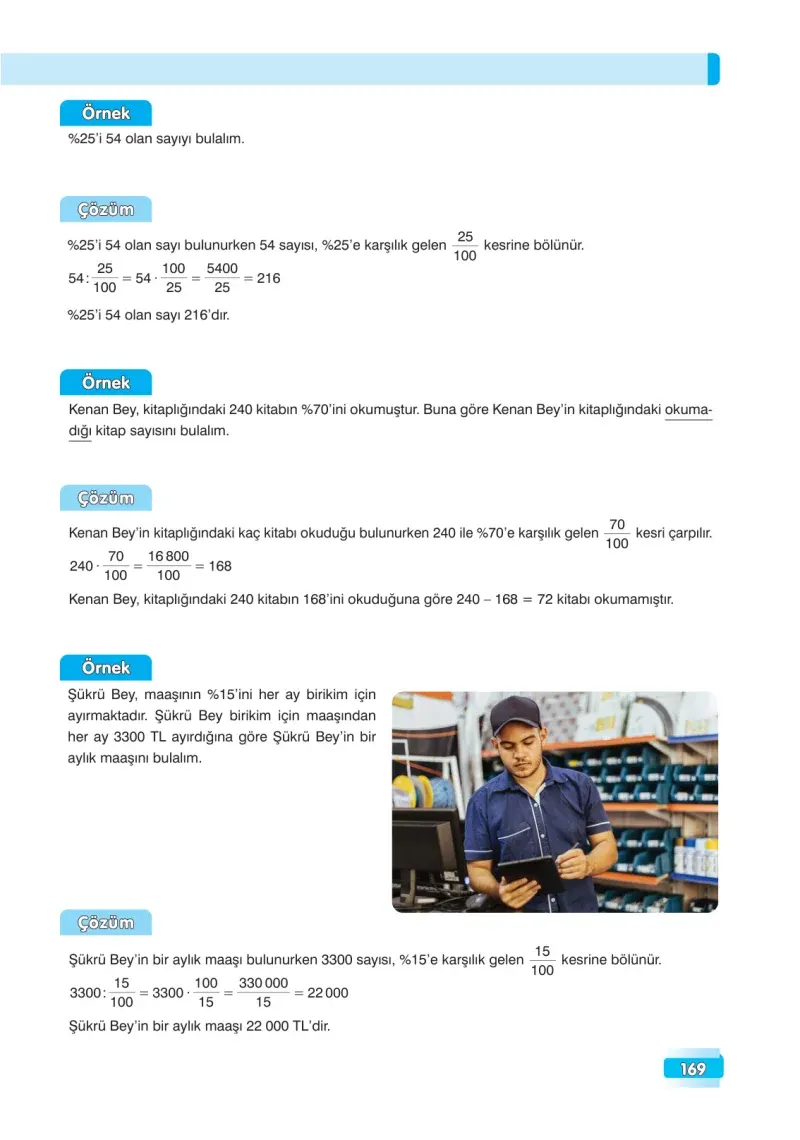 7. Sınıf Matematik Ders Kitabı Cevapları Edat Yayınları Sayfa 169