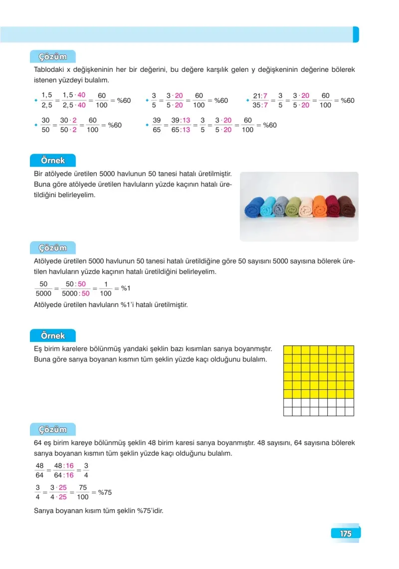 7. Sınıf Matematik Ders Kitabı Cevapları Edat Yayınları Sayfa 175