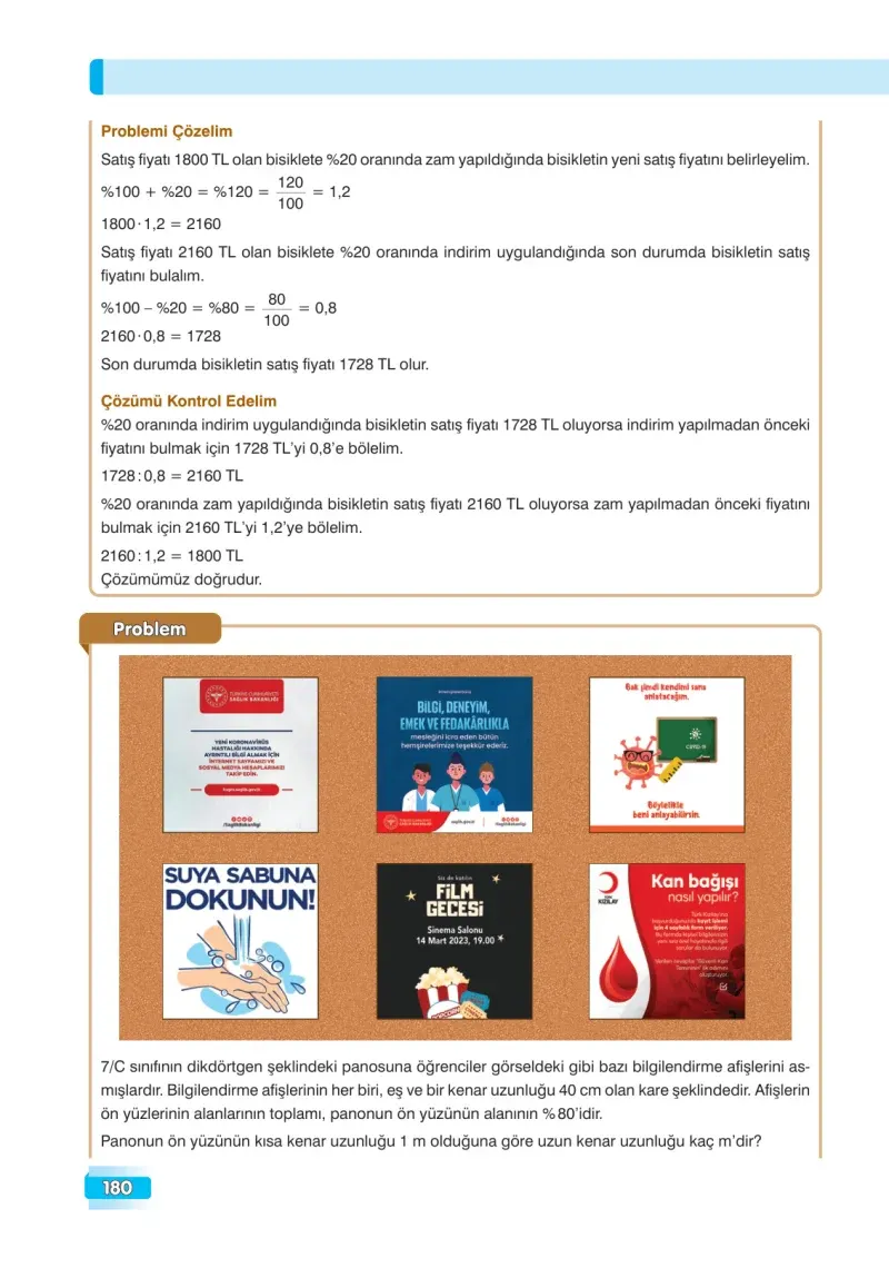 7. Sınıf Matematik Ders Kitabı Cevapları Edat Yayınları Sayfa 180