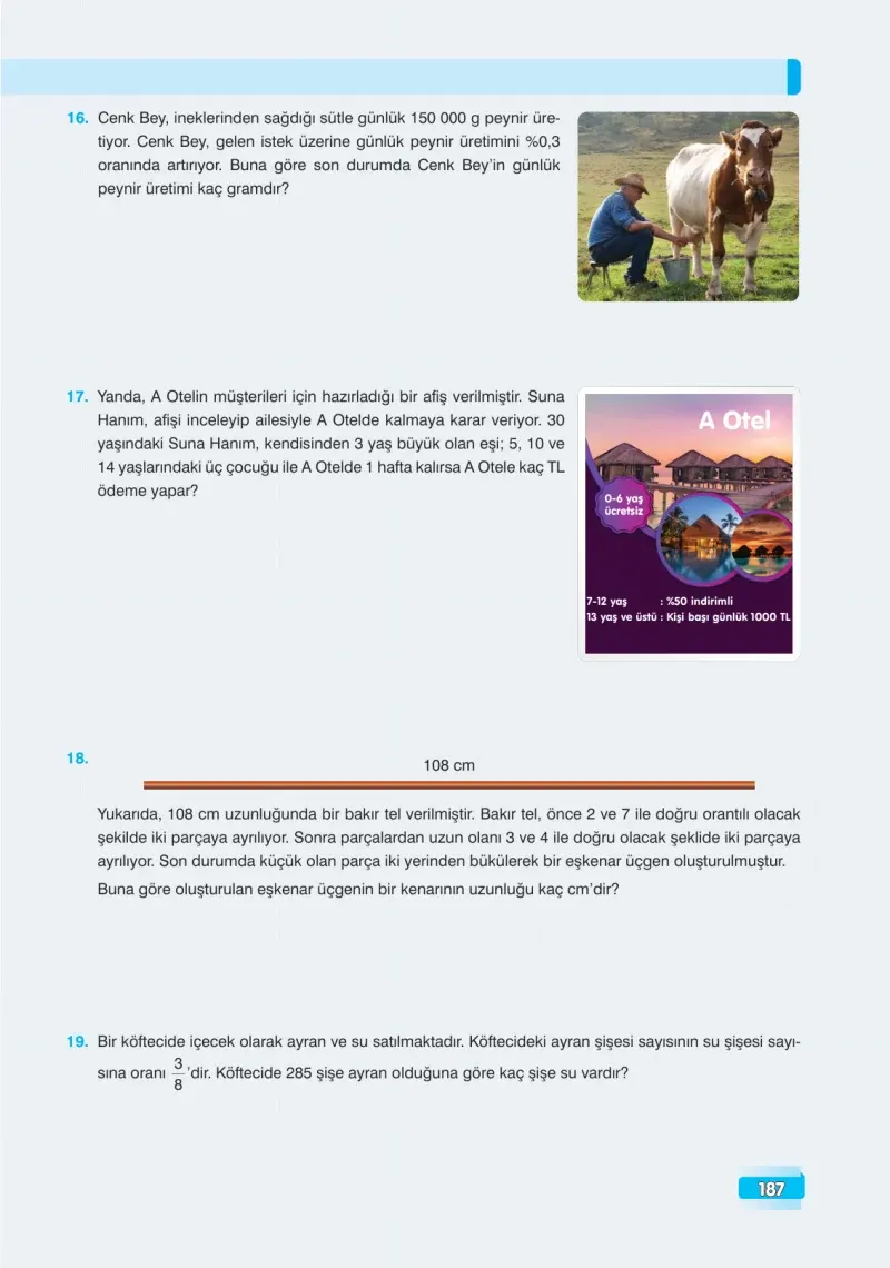 7. Sınıf Matematik Ders Kitabı Cevapları Edat Yayınları Sayfa 187