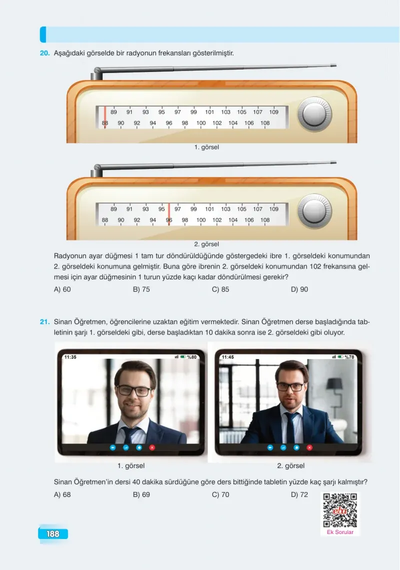7. Sınıf Matematik Ders Kitabı Cevapları Edat Yayınları Sayfa 188