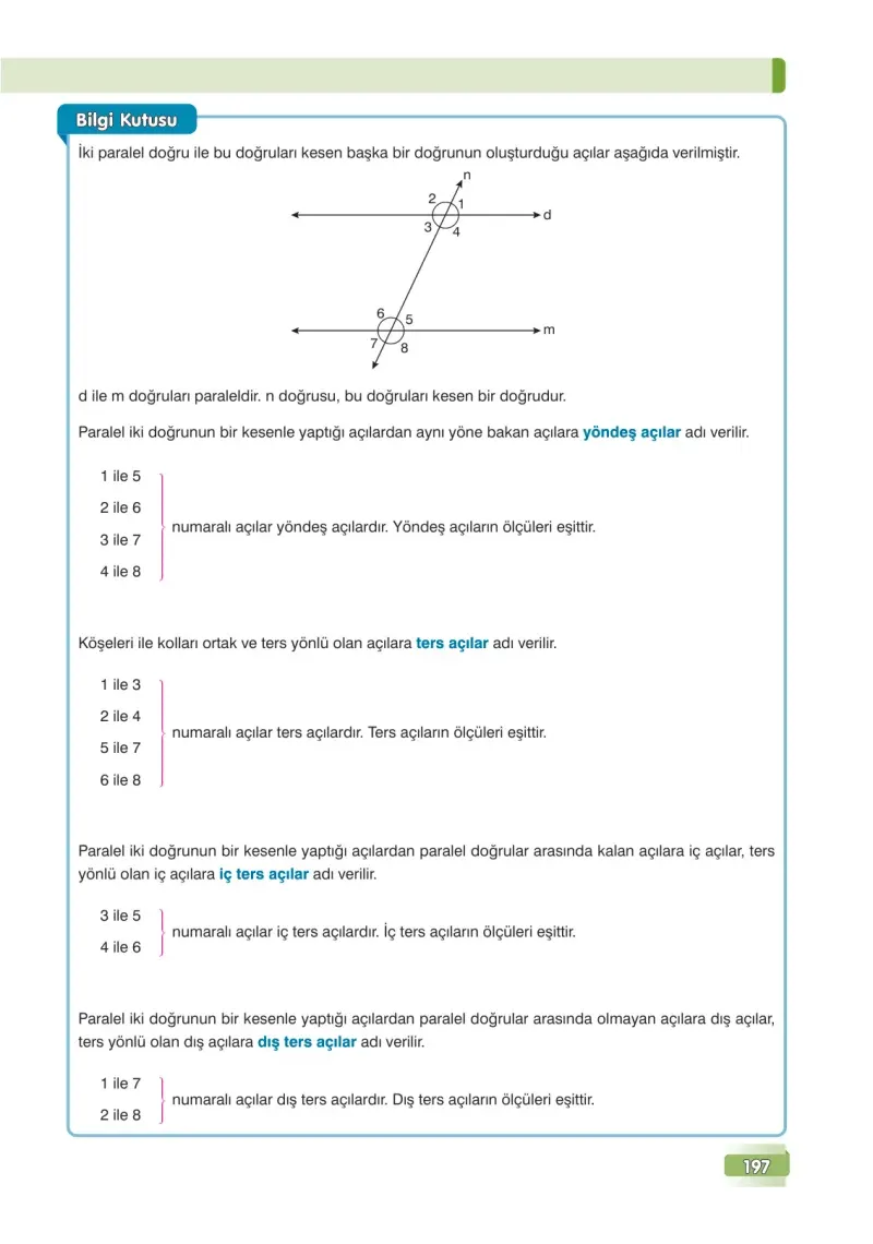 7. Sınıf Matematik Ders Kitabı Cevapları Edat Yayınları Sayfa 197