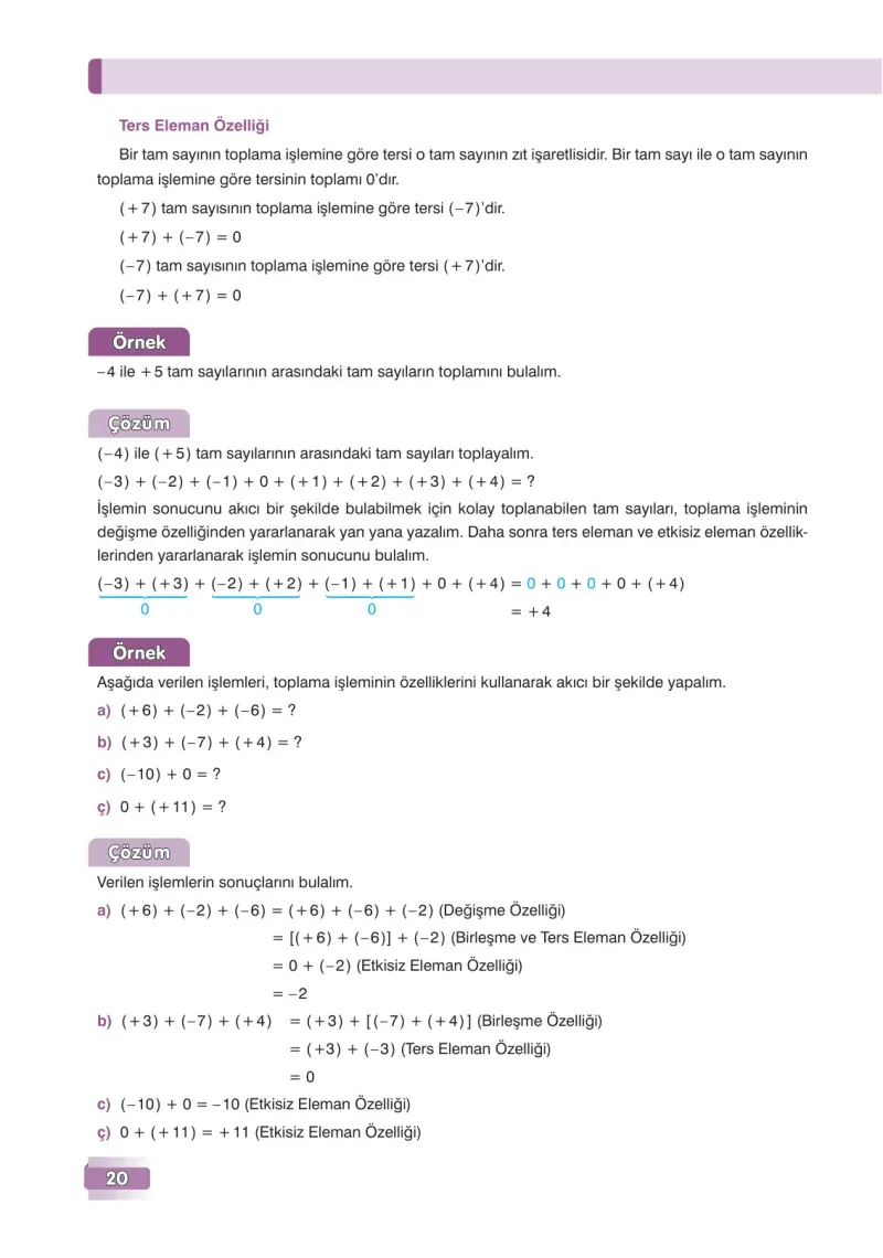 7. Sınıf Matematik Ders Kitabı Cevapları Edat Yayınları Sayfa 20