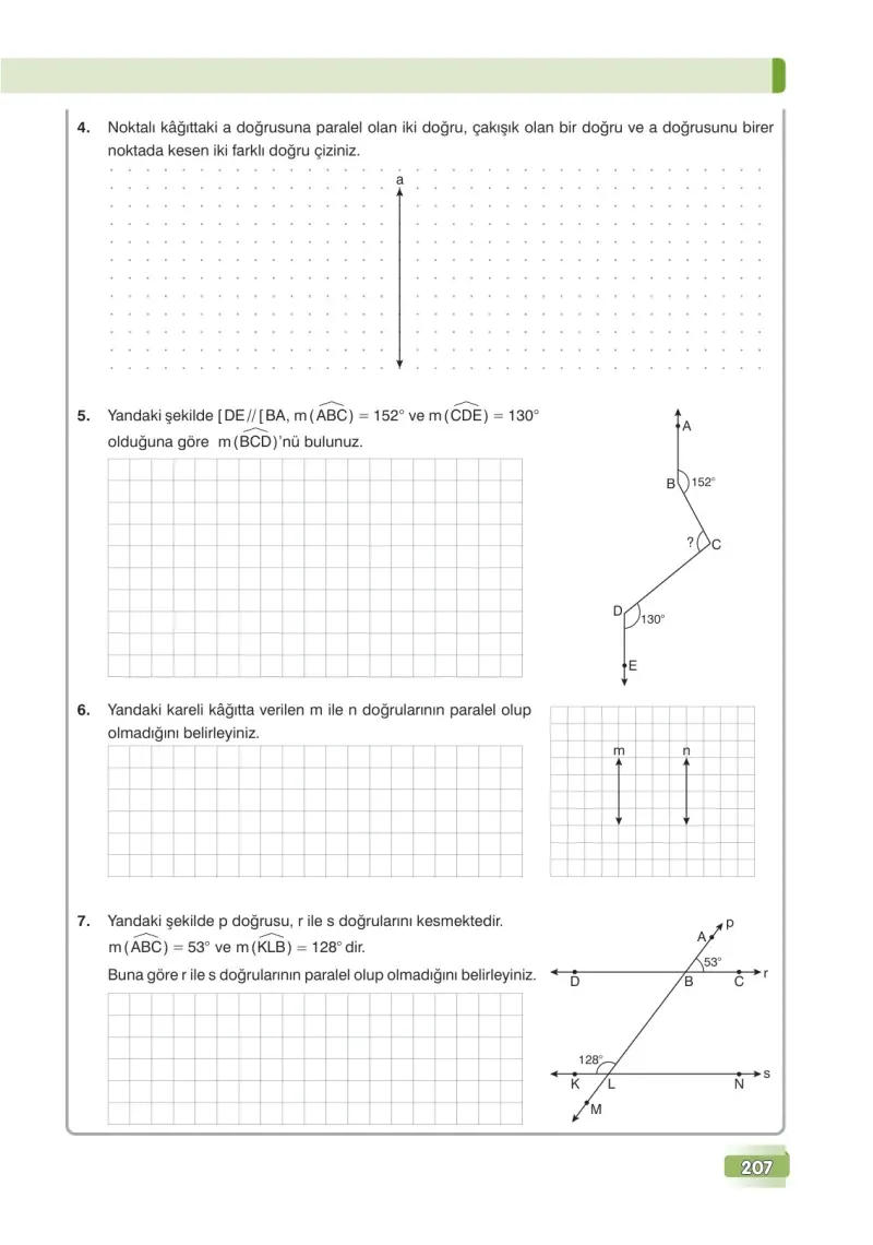 7. Sınıf Matematik Ders Kitabı Cevapları Edat Yayınları Sayfa 207