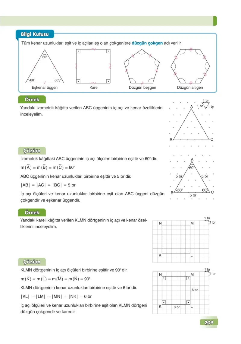 7. Sınıf Matematik Ders Kitabı Cevapları Edat Yayınları Sayfa 209