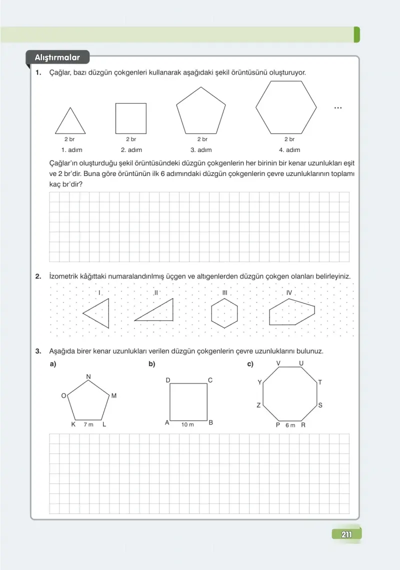 7. Sınıf Matematik Ders Kitabı Cevapları Edat Yayınları Sayfa 211
