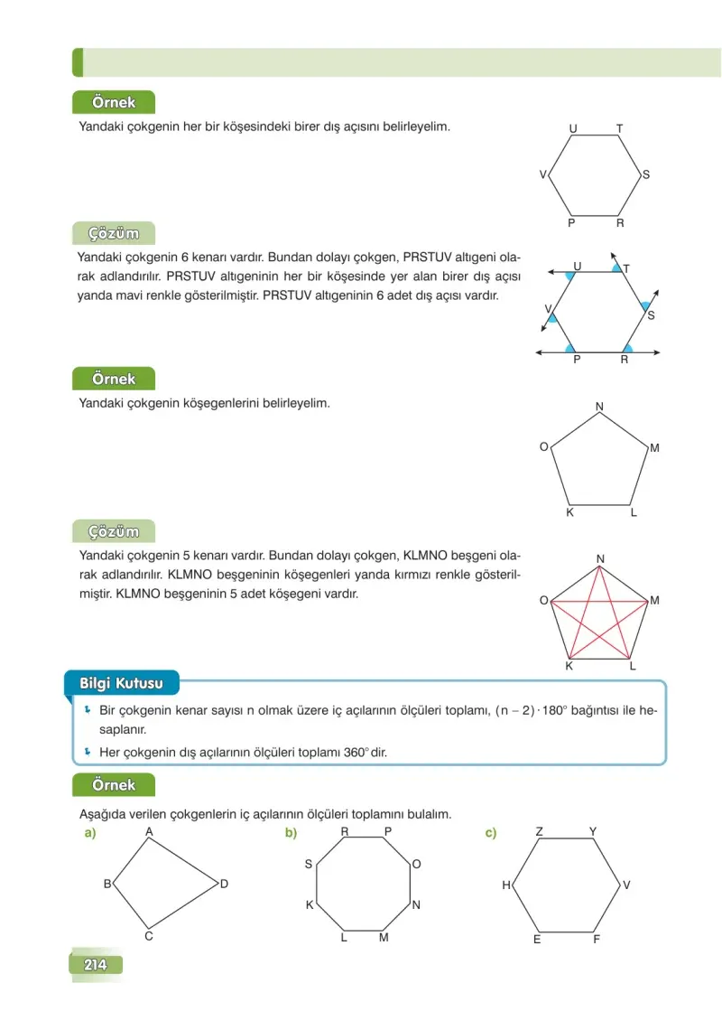 7. Sınıf Matematik Ders Kitabı Cevapları Edat Yayınları Sayfa 214